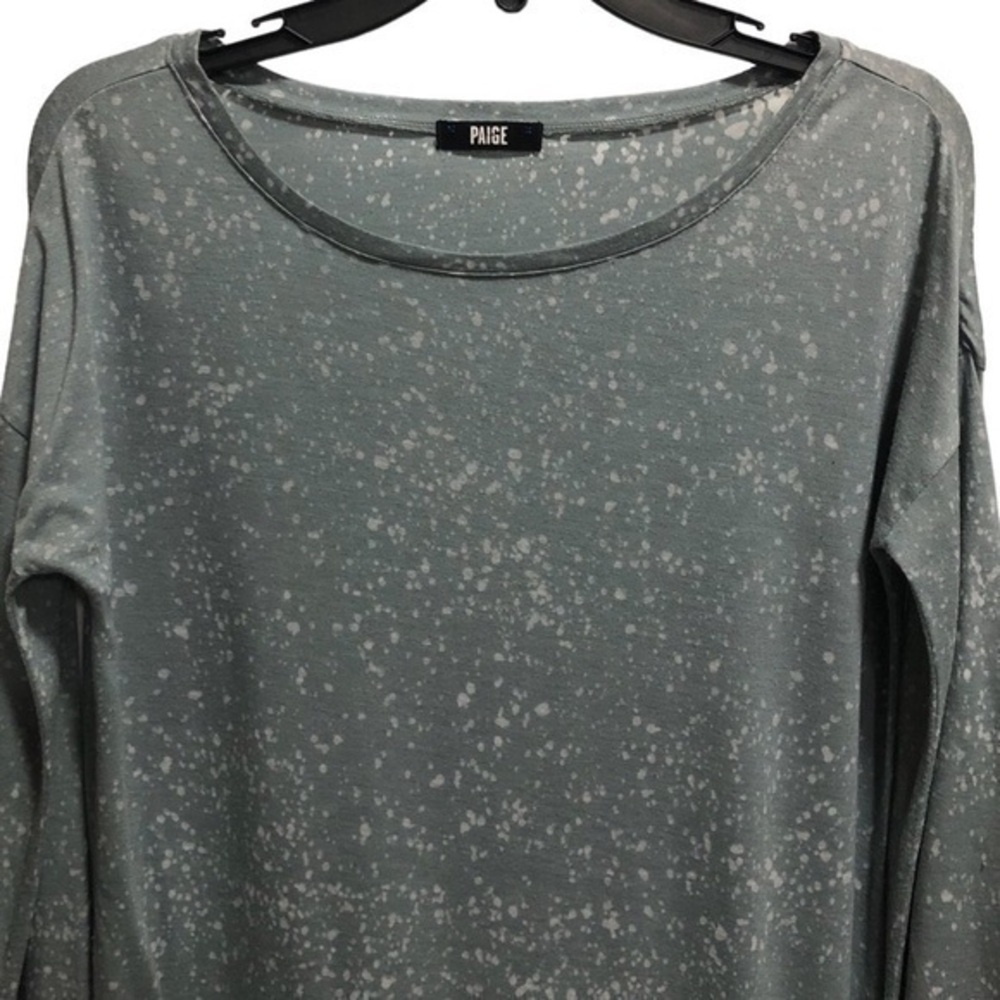 Size L/XL Boat Neck Long Sleeve Cotton Blend Top